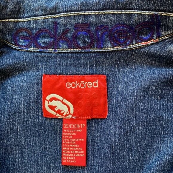 Ecko Denim Jean Jacket Fitted Size xSmall - Picture 12 of 13
